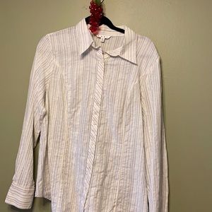 💋Cabi XL Long sleeve white button down blouse top